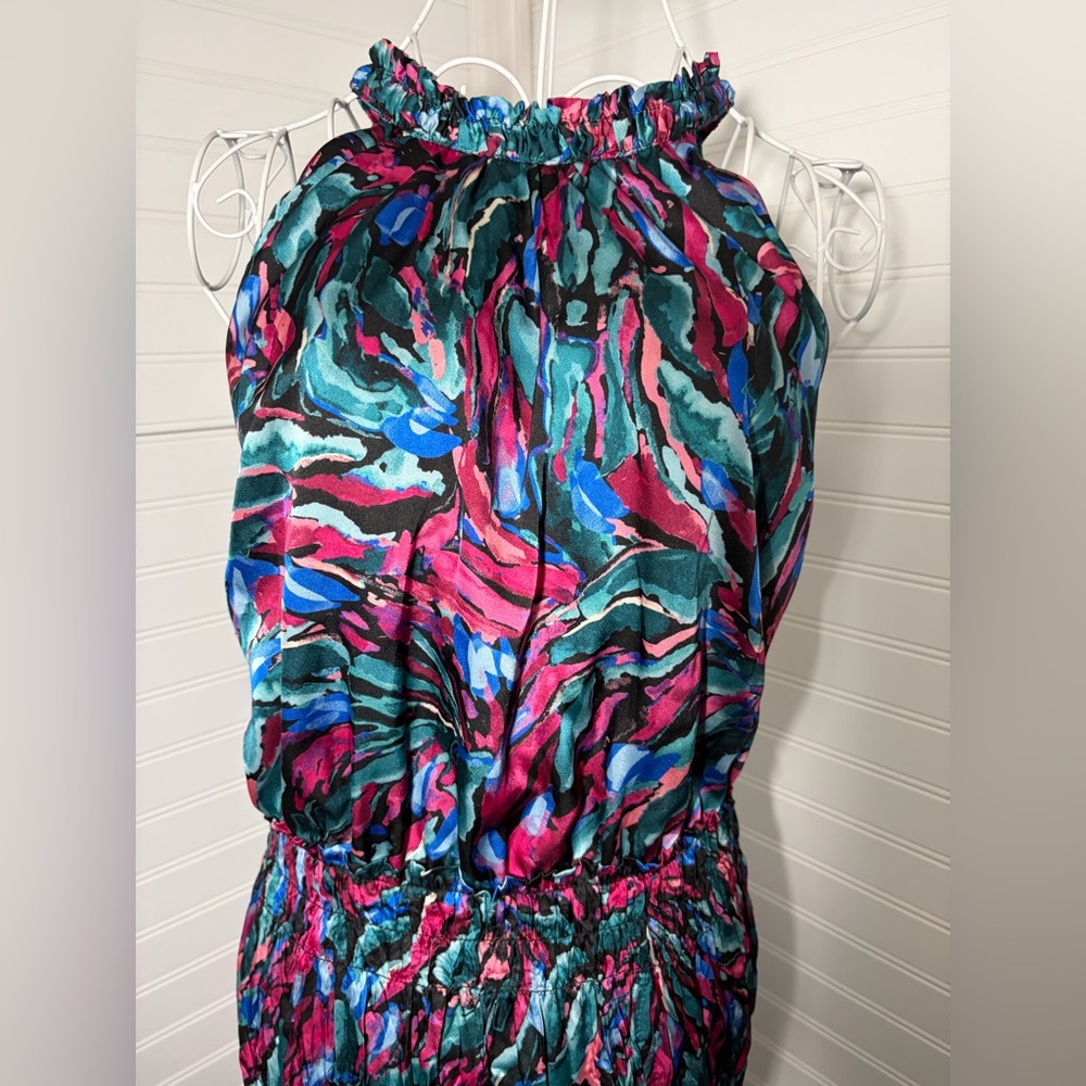 Nicole Miller Vibrant Multicolor Midi Dress